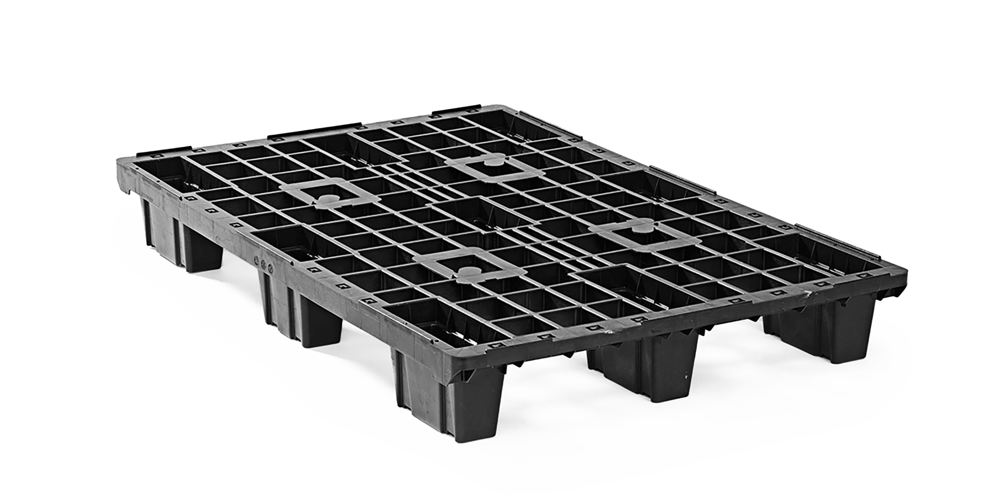 Kunststof pallet 1200 x 800 open dek 9 pootjes - 1208 light lb9fr vs
