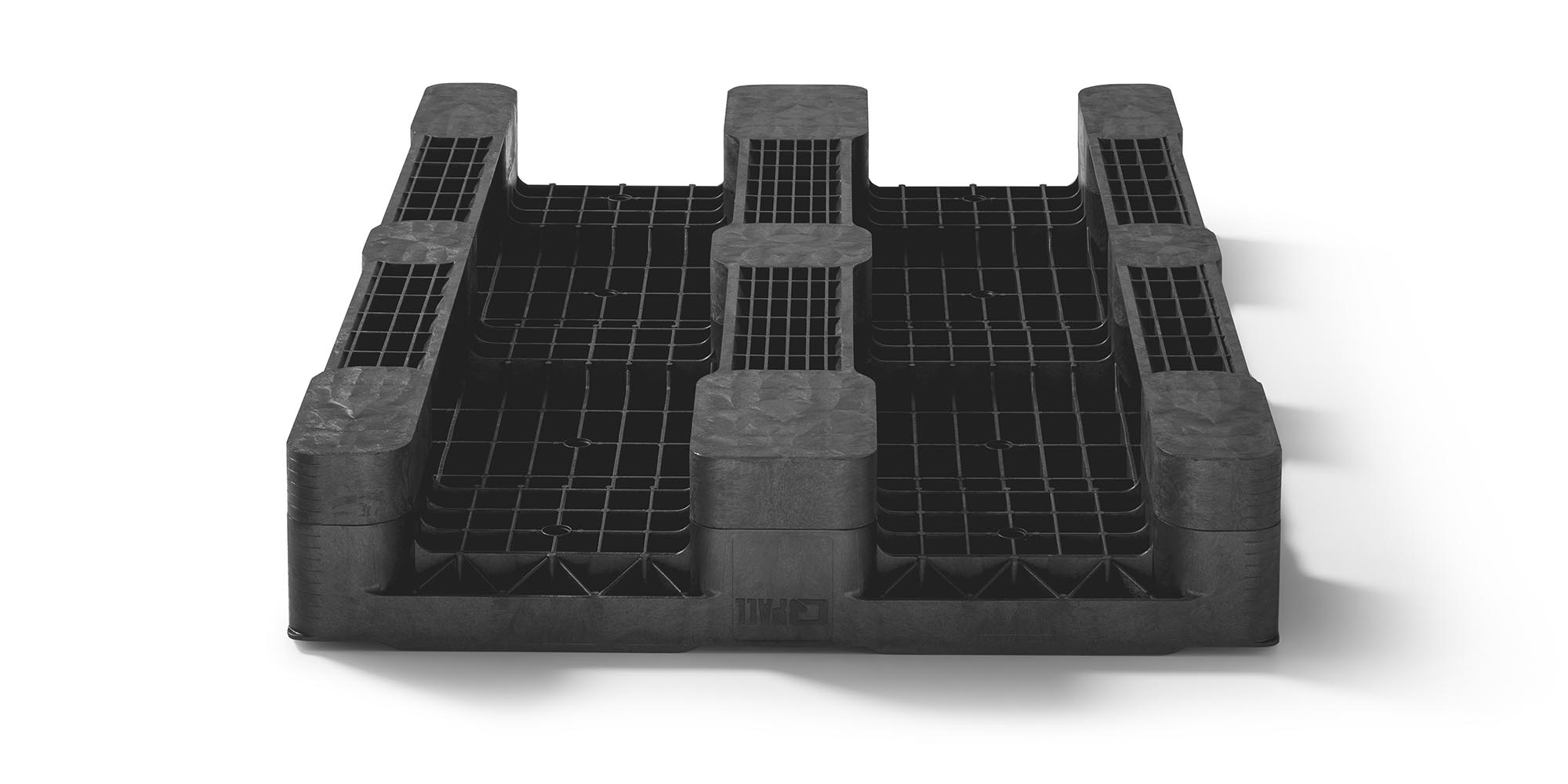 Palet plástico 1200 x 800 abierta  3 patines heavy - 2 qp1208hx3rr 3 