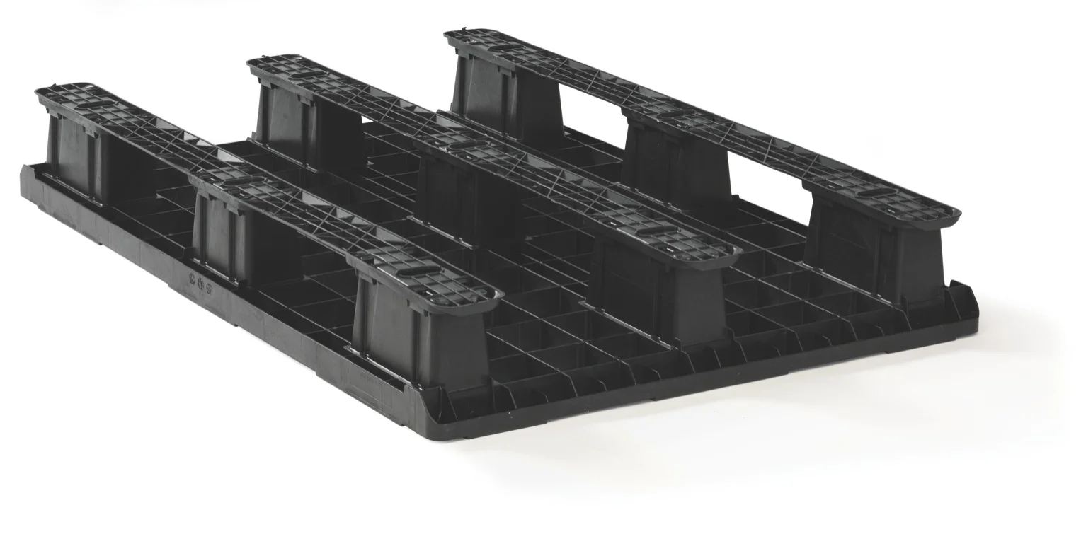 Plastic pallet 1200 x 800 closed deck 3 runners - 2 qp1208lb3rr cd t - 2.QP1208LB3RR-CD