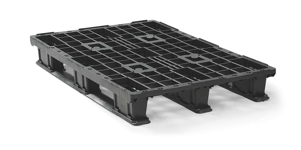 Palet pl&aacute;stico 1200 x 800 abierta  3 patines - 2 qp1208lb3rr - 2.QP1208LB3RR