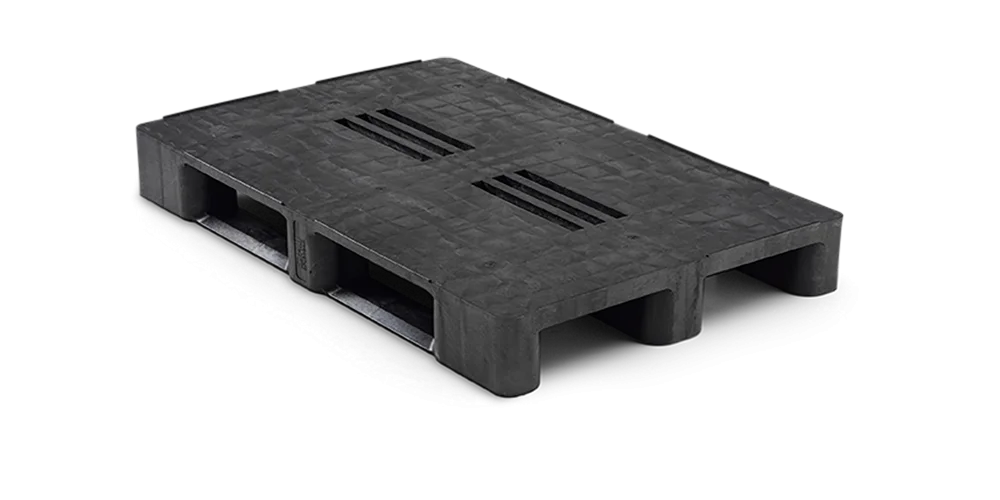 Plastic pallet 1200 x 800 closed deck 3 runners medium - 2 qp1208mb3rr cd - 2.QP1208MB3RR-CD