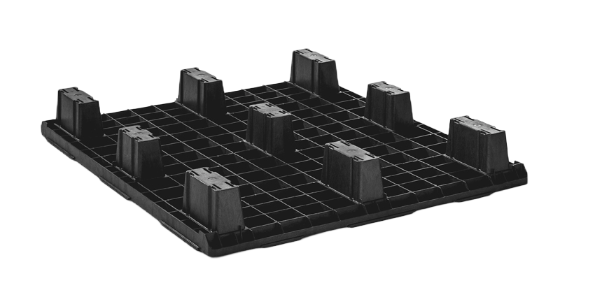 Kunststof pallet 1200 x 1000 open dek  9 pootjes light - 2 qp1210lb9fr b free