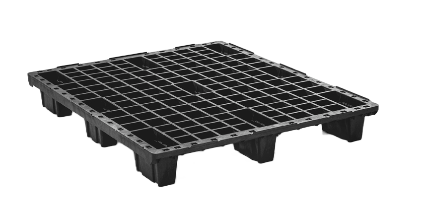 Kunststof pallet 1200 x 1000 open dek  9 pootjes light - 2 qp1210lb9fr t free