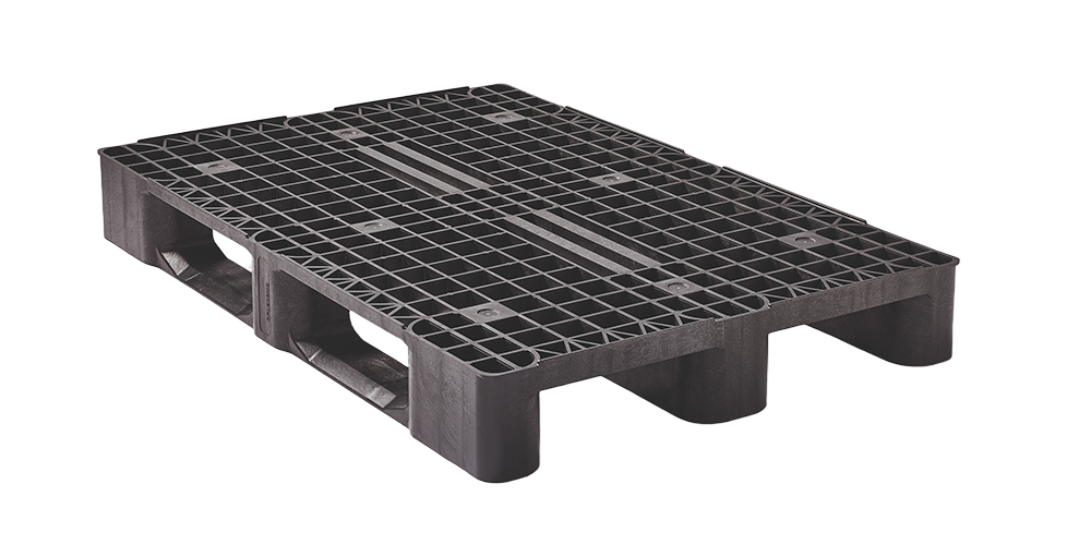 Kunststof pallet 1200 x 800 3 runners medium (NEW) - 3 1208mx 3runners open deck