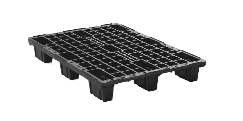 Palettes plastique 1200 x 800 pont sup&eacute;rieur ouvert 9 pieds - 3 qp1208lb9fr t free - 3.QP1208LB9FR