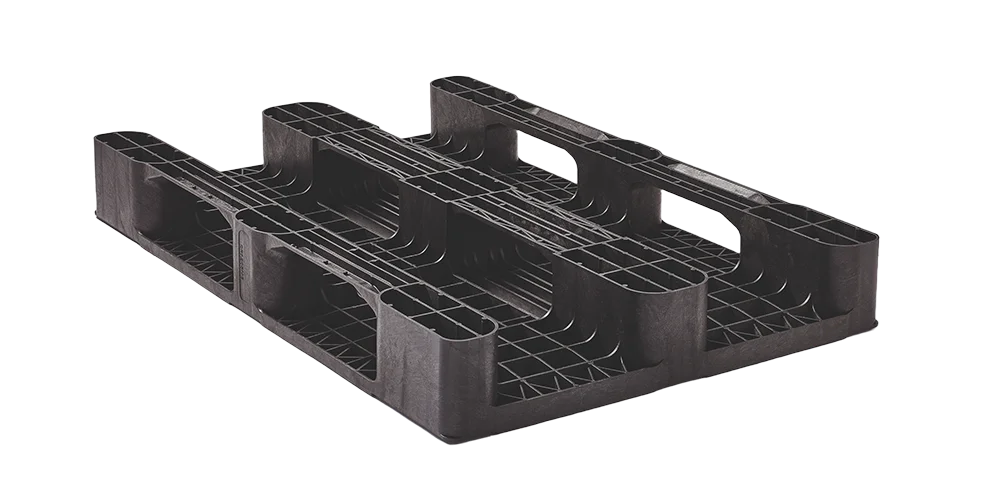 Plastic pallet 1200 x 800 3 runners medium - 3 qp1208m 3runners open deck bottom - 3.QP1208MB3RR