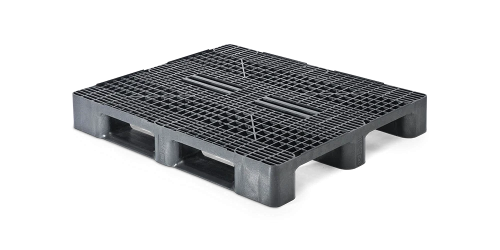 Kunststof pallet 1200 x 1000 open dek 3 onderlatten heavy - 3 qp1210hb3rr 1 - 3.QP1210HB3RR