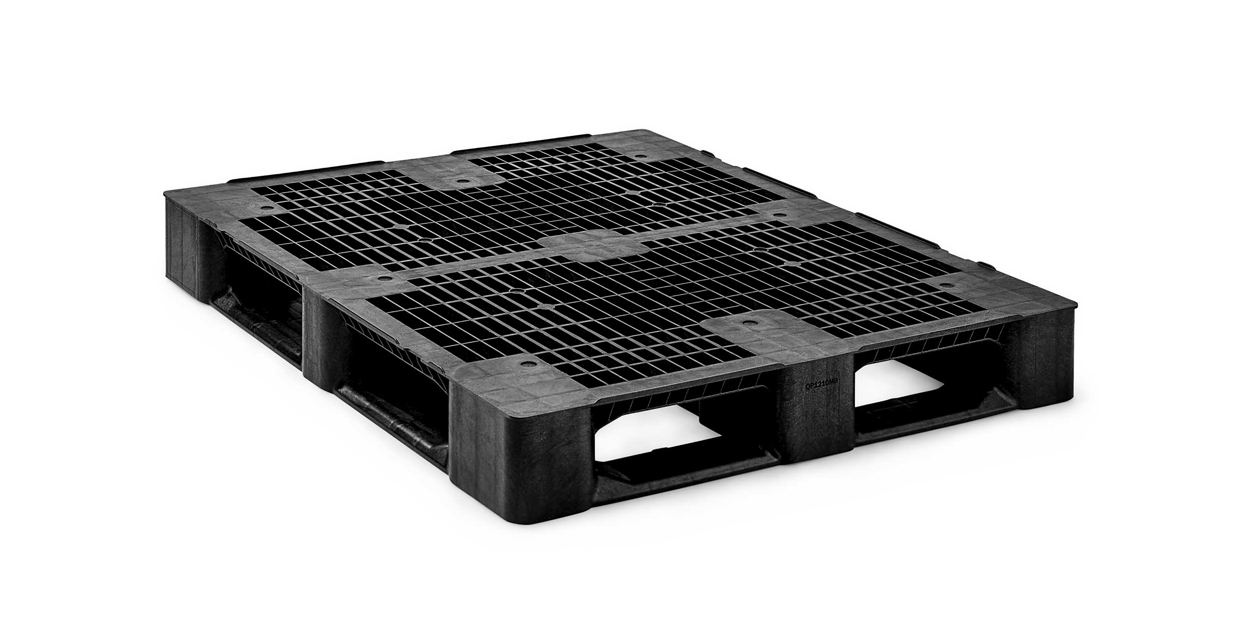 Kunststof pallet 1200 x 1000 open dek 5 onderlatten medium - 3 qp1210mx5rr top 1