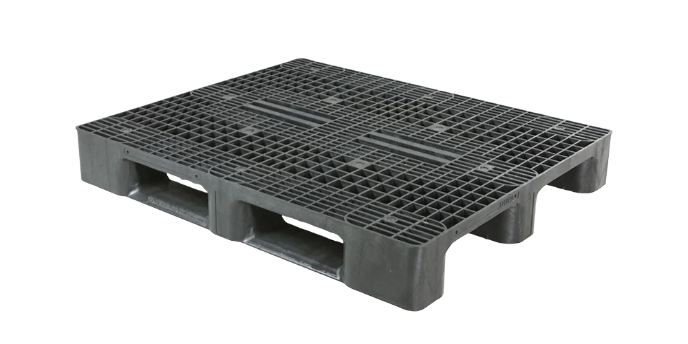 Plastic pallet 1200 x 1000 x 160 open deck 3 runners heavy - 4qp1210hb3rr top - 4.QP1210HB3RR