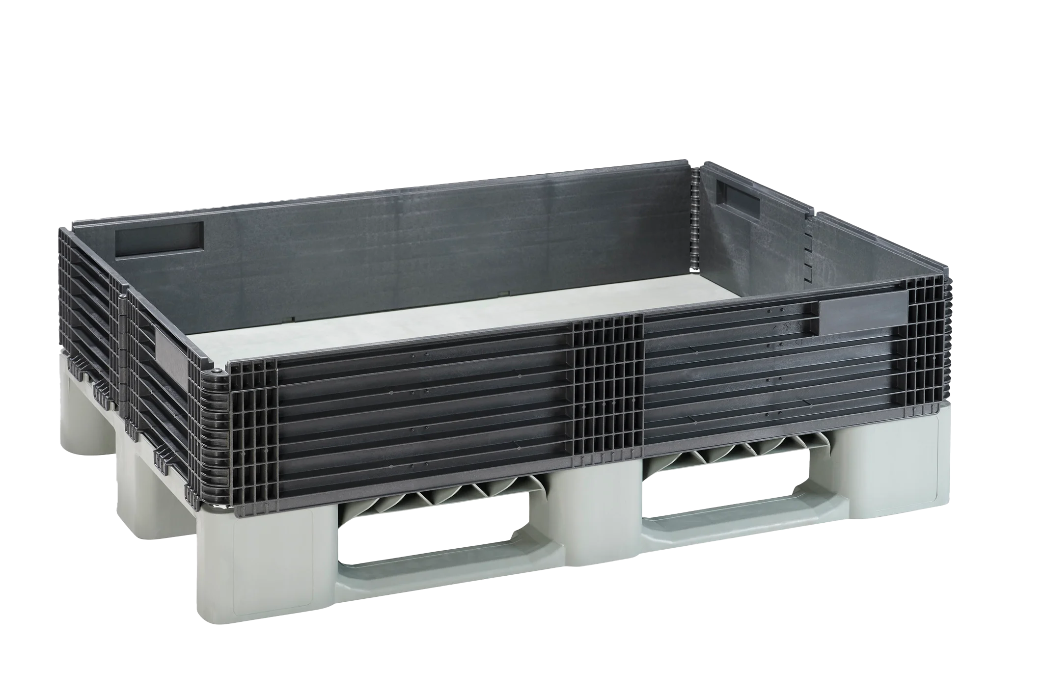 Colletti di plastic per pallet 1200 x 800 - 6 cerniere - Enkele opzetrand 1 - QPKKVOUWR1208-6