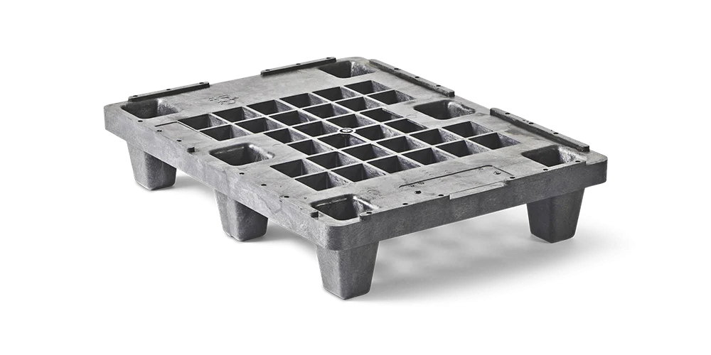 Palet display 600 x 800 abierta  6 pies heavy - Kunststof dislay pallet 600 800 qp6080hb6fr - QP6080HB6FR