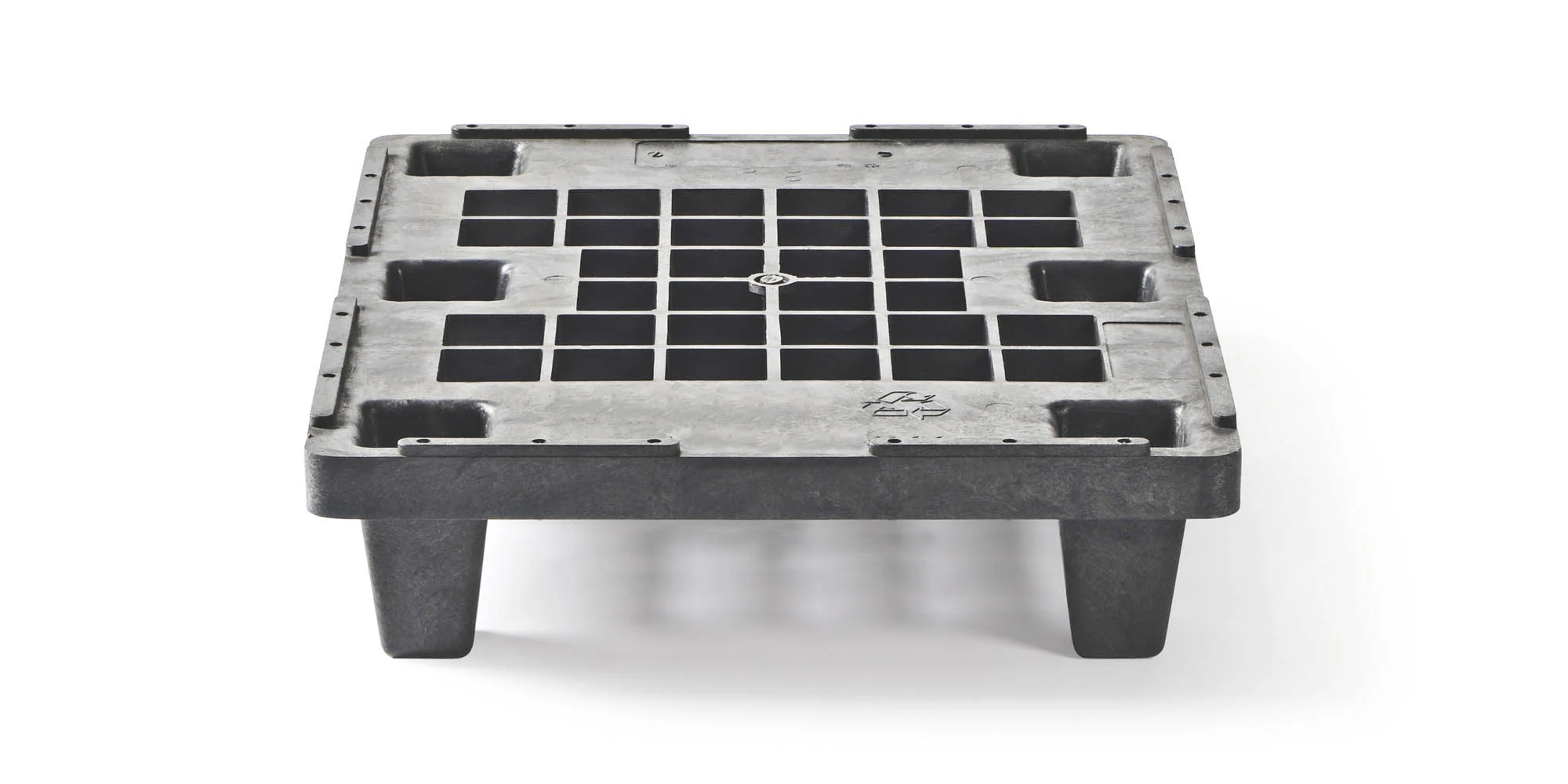 Demi palette plastique 600 x 800 ouvert 6 pieds - Kunststof dislay pallet 600 800 qp6080hr6fr 3 - QP6080HB6FR