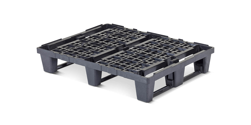 Display pallet 600 x 800 ponte aperto  3 listelli light - Kunststof dislay pallet 600 800 qp6080lb3rr