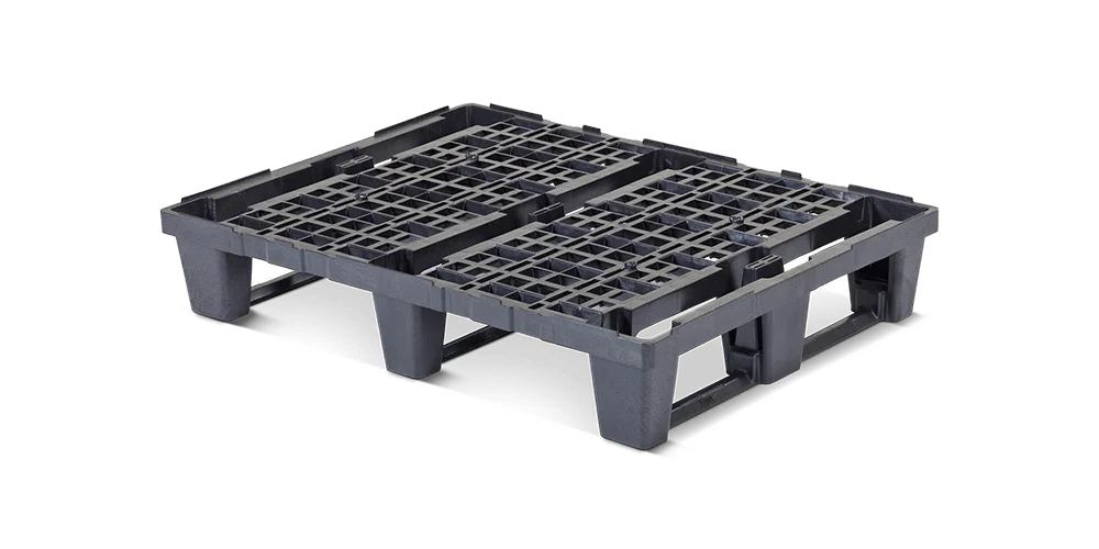 Palet display 600 x 800 abierta 3 patines light - Kunststof dislay pallet 600 800 qp6080lb3rr - QP6080LR3RR