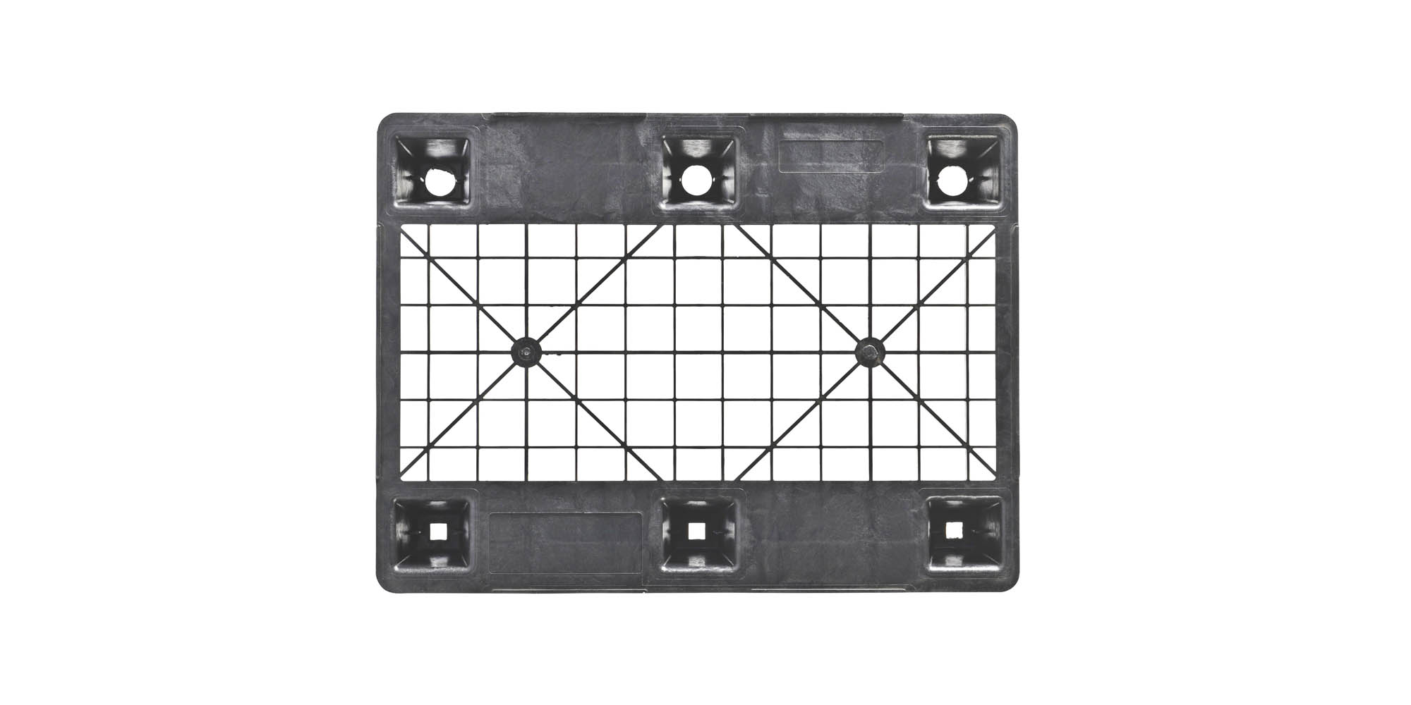 Display pallet 600 x 800 ponte aperto  6 piedi medium - Kunststof dislay pallet 600 800 qp6080mr6fr 1