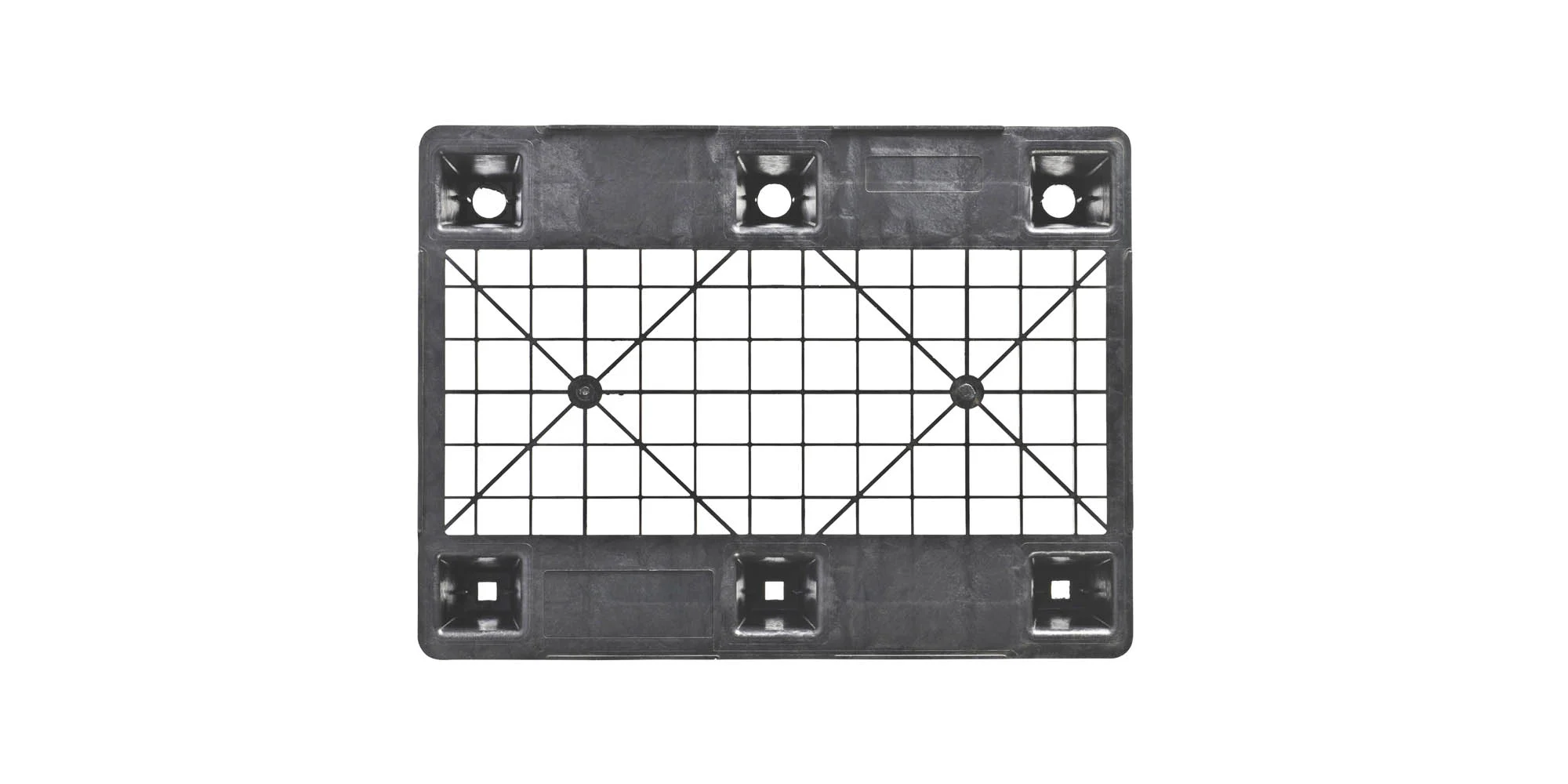 Palet display 600 x 800 abierta  6 pies - Kunststof dislay pallet 600 800 qp6080mr6fr 1 - QP6080M6FR