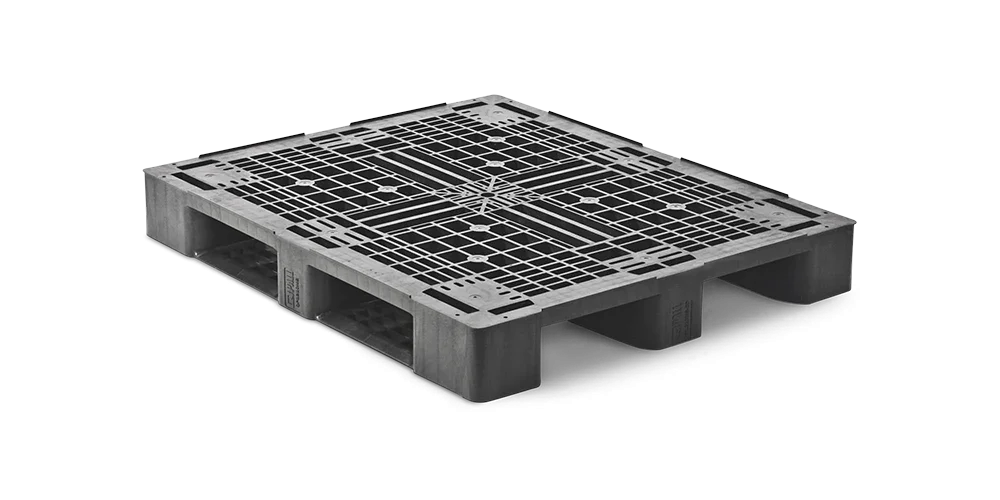 Pallet in plastica 1200 x 1000 ponte aperto  3 listelli heavy - Kunststof pallet 1000 1200 2 qp1210hb3rr 1 - 2.QP1210HB3RR