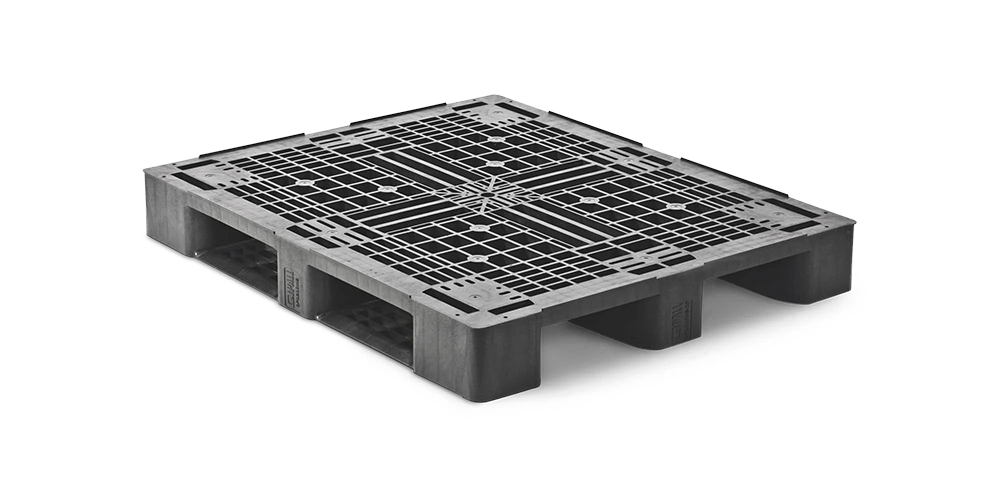 Kunststof pallet 1200 x 1000 open dek  3 onderlatten medium - 