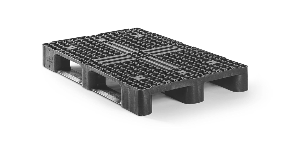 Kunststof pallet 1200 x 800 open dek 3 onderlatten medium - Kunststof pallet 800 1200 1 qp1208mb3rr