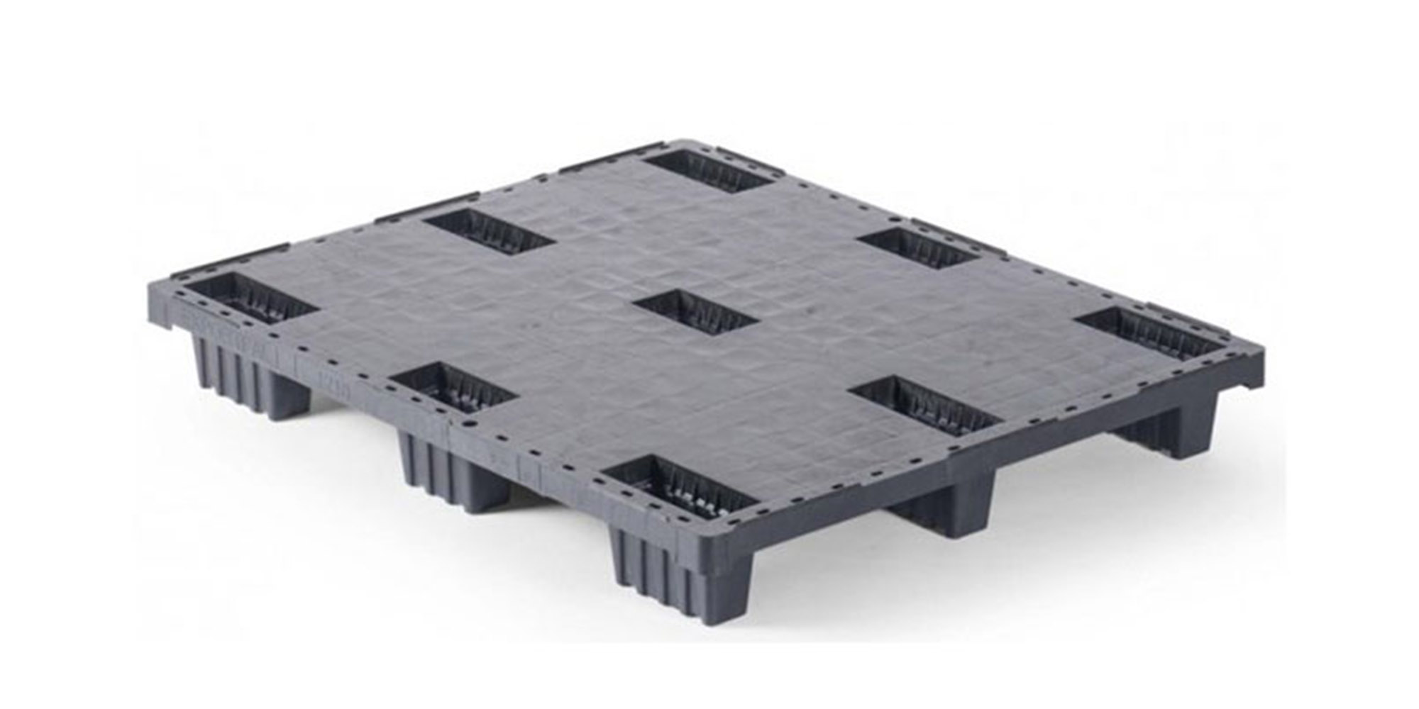 Kunststof pallet 1200 x 1000 gesloten dek 9 pootjes light - N qp1210lr9fr cd 2 1