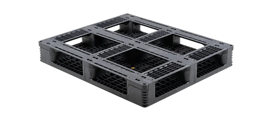 Kunststof poolpallet 1200 x 1000 open dek 6 onderlatten - Onderkant 1210hp 6runner 18 transparent web - QP1210HP6R-AO