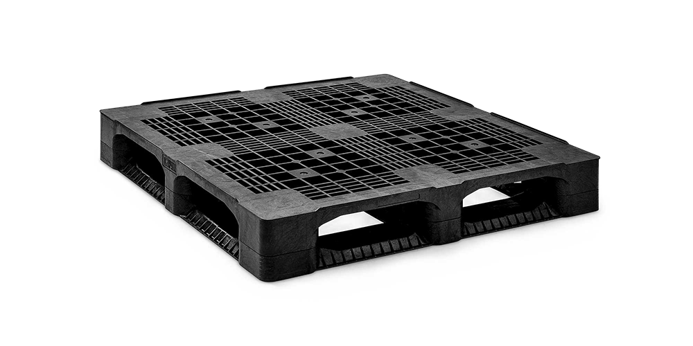 Kunststof pallet 1100 x 1100 open dek  6 onderlatten heavy - Qp1111hb6rr