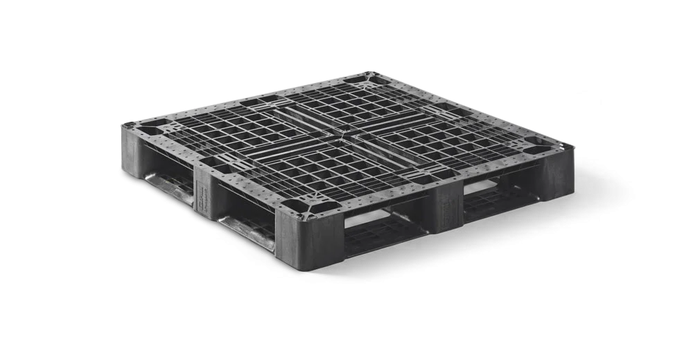 Plastic pallet 1100 x 1100 open deck  6 runners medium - Qp1111mb6r as 6 - 2.QP1111MB6R-AS (1140)