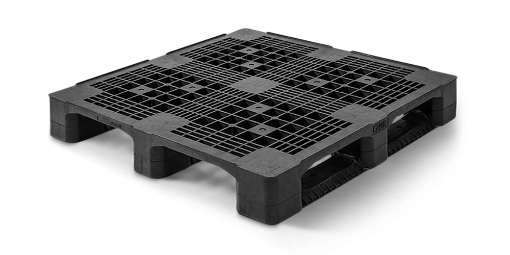 Palet pl&aacute;stico 1140 x 1140 abierta  3 patines heavy - Qp1140hb3rr - QP1140HB3RR