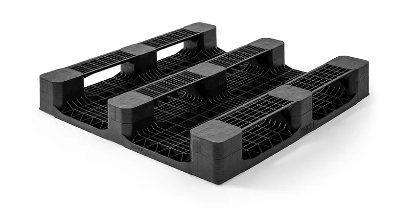 Palet pl&aacute;stico 1140 x 1140 abierta  3 patines heavy - Qp1140hx3rr 1  - QP1140HB3RR