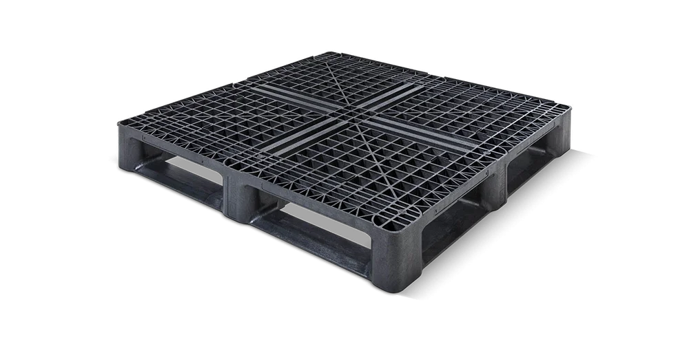 Plastic pallet 1140 x 1140 open deck  6 runners medium - Qp1140mb6rr 2 - 3.QP1140MB6RR