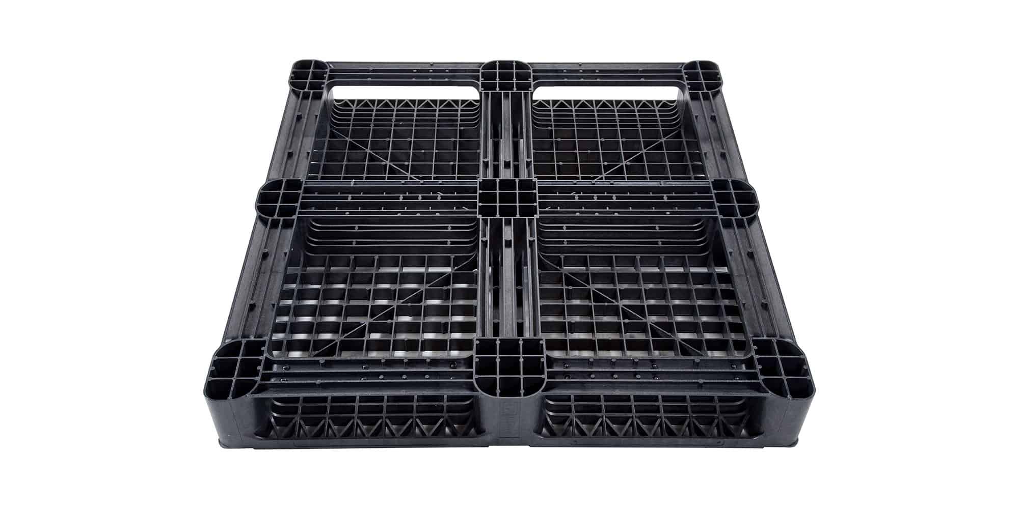 Kunststof pallet 1140 x 1140 open dek  6 onderlatten medium - Qp1140mr6rr 1 2000x1000 1