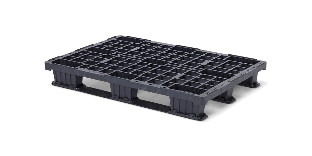 Palet pl&aacute;stico 1200 x 800 abierta  3 patines light - Qp1208lb3rr - QP1208LB3RR
