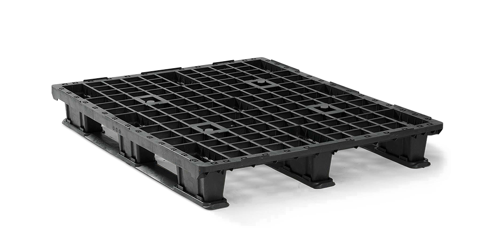 Kunststof pallet 1200 x 1000 open dek  3 onderlatten light - Qp1210lb3rr 1