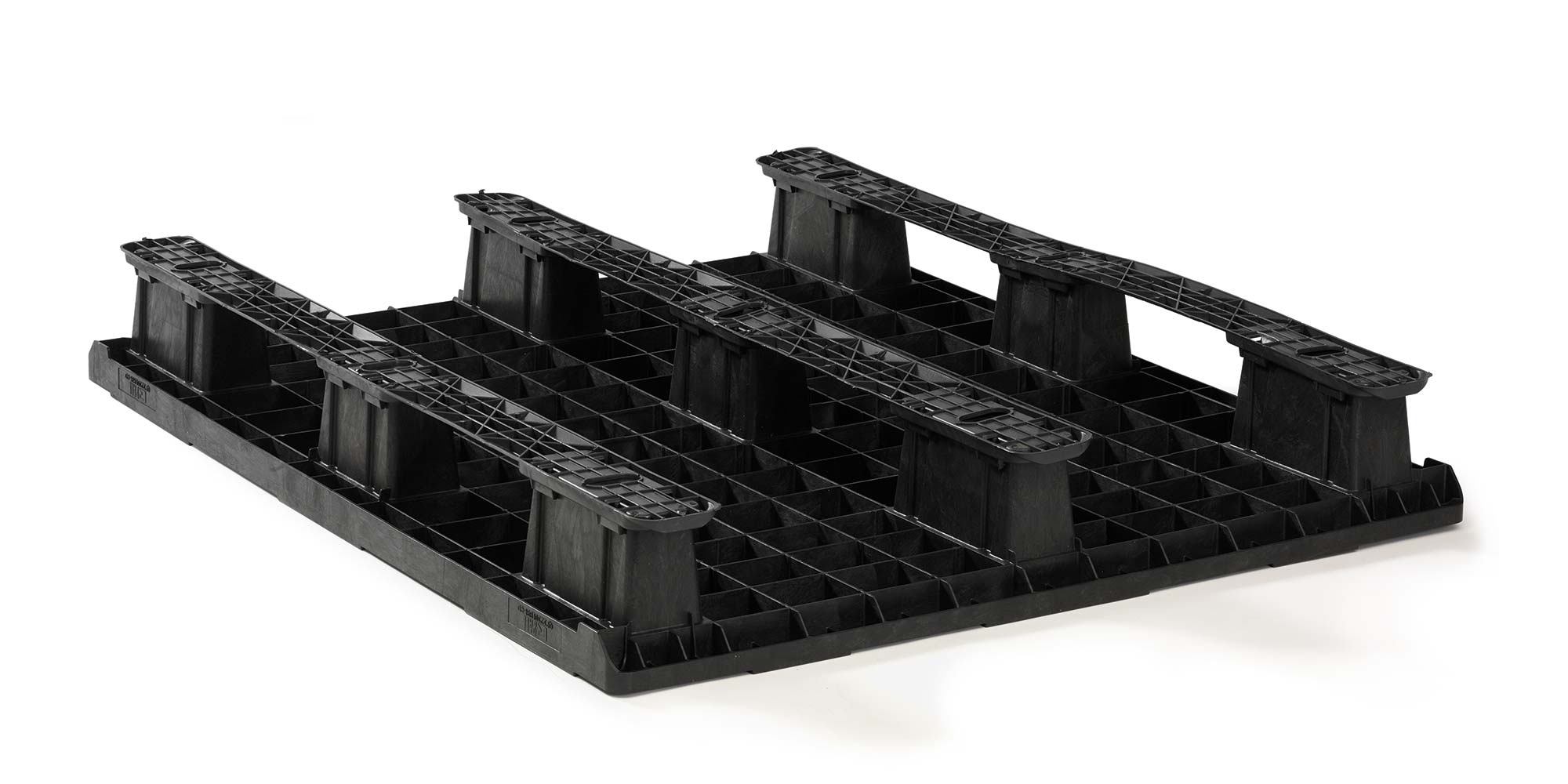 Kunststof pallet 1200 x 1000 gesloten dek 3 onderlatten light - Qp1210lb3rr cd b 1