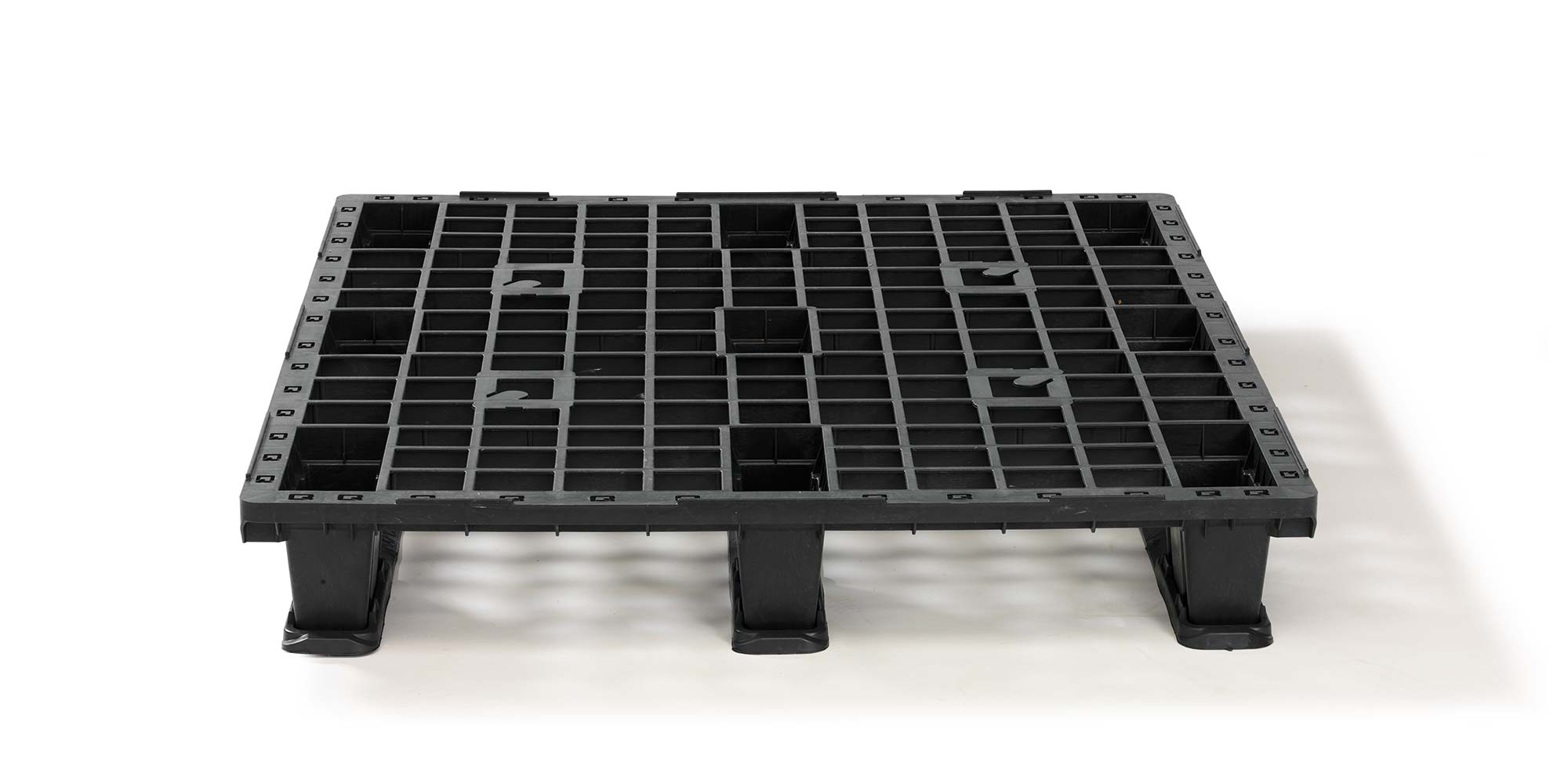 Kunststof pallet 1200 x 1000 open dek  3 onderlatten light - Qp1210lb3rr f