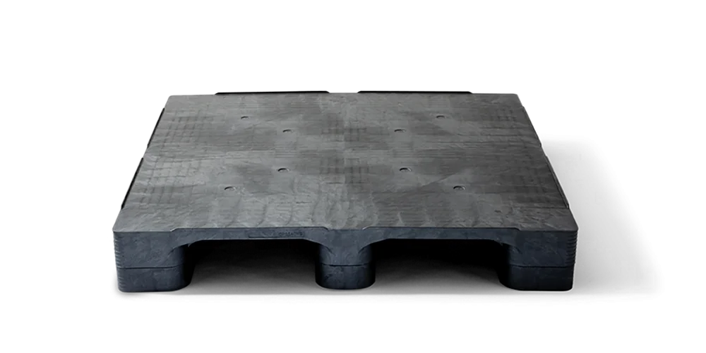 Palet pl&aacute;stico 1200 x 1200 cerrado 3 patines heavy - Qp1212hb3rr cd - QP1212HB3RR-CD