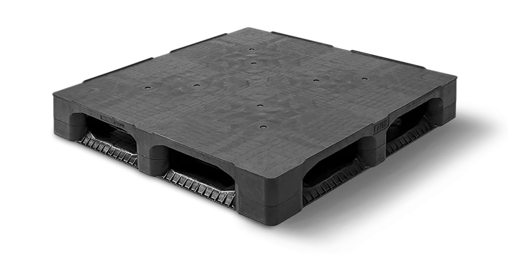 Palet pl&aacute;stico 1200 x 1200 cerrado 6 patines heavy - Qp1212hb6rr cd 1 - QP1212HB6RR-CD