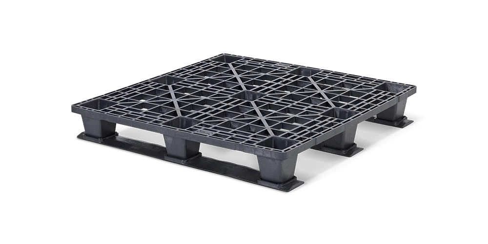 Palet pl&aacute;stico 1200 x 1200 abierta  3 patines light - Qp1212lb3rr - QP1212LB3RR