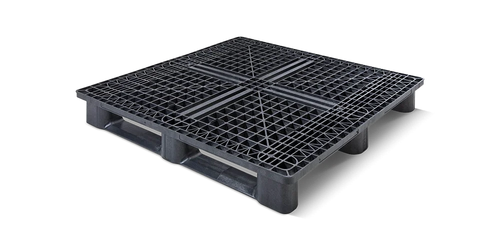 Palet pl&aacute;stico 1200 x 1200 abierta  3 patines medium - Qp1212mb3rr - QP1212MB3RR
