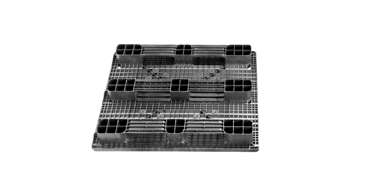 Pallet in plastica 1300 x 1100 ponte aperto 3 listelli heavy - Qp1311hb3r bottom - 4.QP1311HB3R