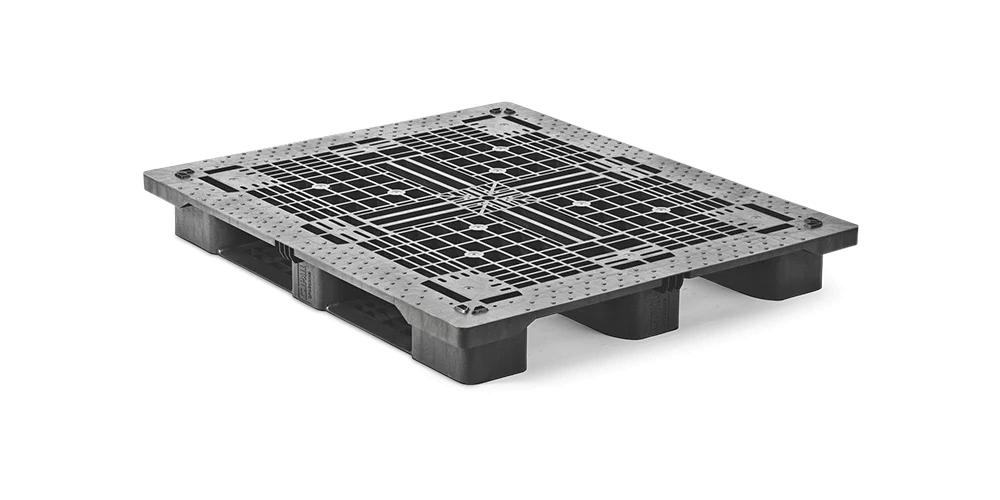Pallet in plastica 1300 x 1100 ponte aperto  3 listelli heavy - Qp1311hb3rr - 2.QP1311HB3R-AS