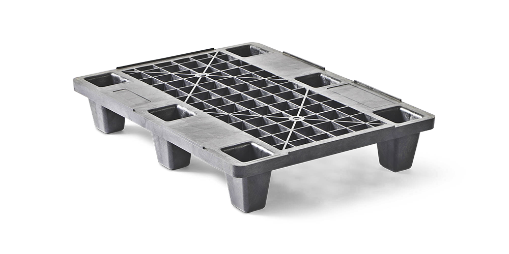 Display pallet 600 x 800 ponte aperto  6 piedi medium - Qp6080mr6fr kunststof dislay pallet 600 800