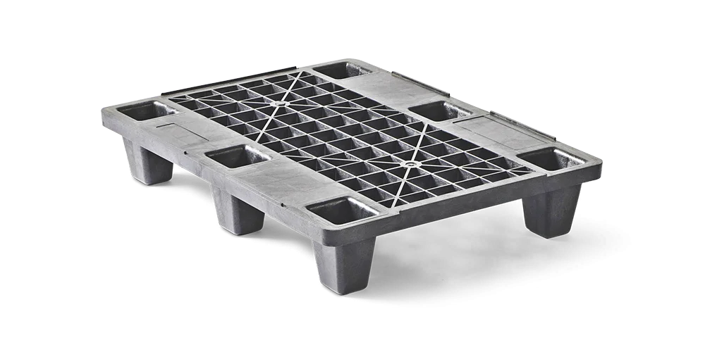 Palet display 600 x 800 abierta  6 pies - Qp6080mr6fr kunststof dislay pallet 600 800 - QP6080M6FR