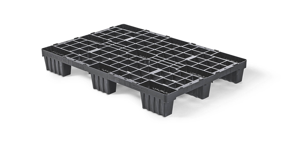 Kunststof pallet 760 x 1140 open dek  9 pootjes light - Qp76114lb9fr 1