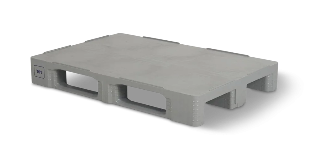 Palet higi&eacute;nicos 1200 x 800 cerrado 3 patines heavy - Qph1208hp3rr cdg 2 - QPH1208HP3RR-CDG