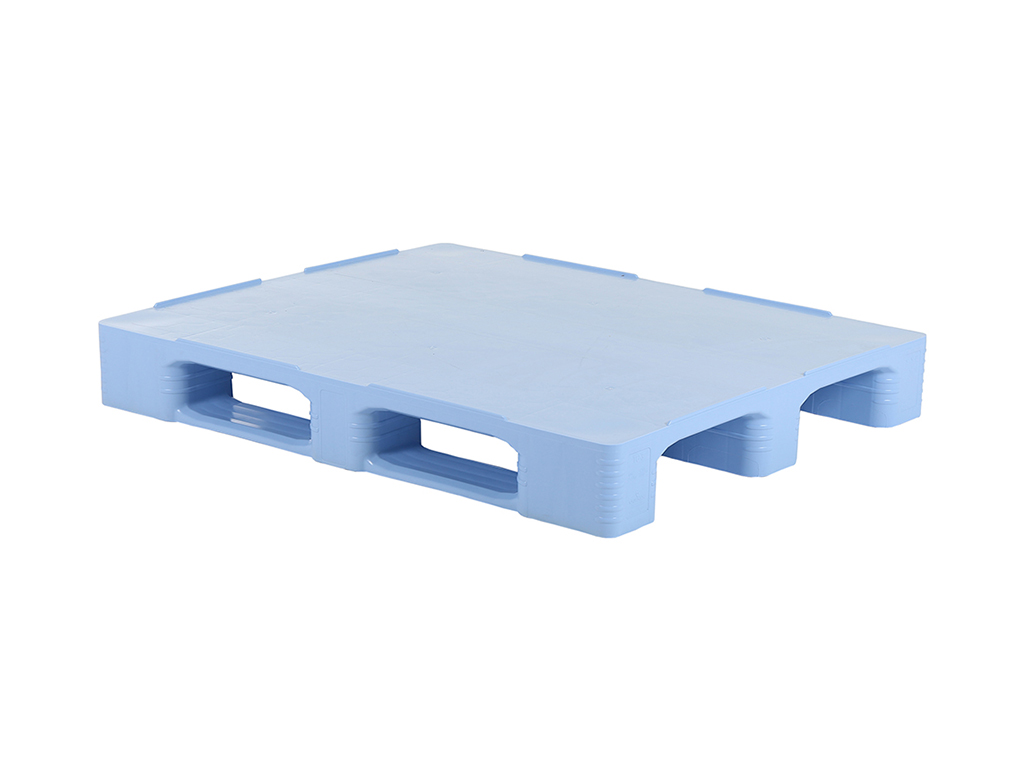 Hygienische pallet 1200 x 1000 gesloten dek 3 onderlatten heavy - Qph1210hp3rr cdb bovenkant