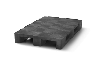 Palet plástico 1200 x 800 cerrado 3 patines heavy - 2 qp1208hb3rr cd
