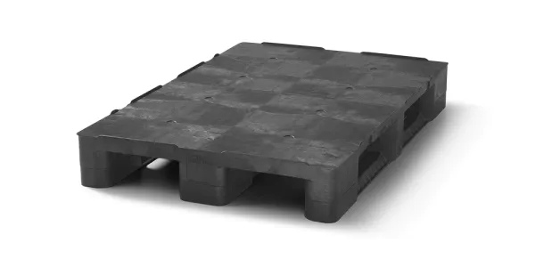 Palettes plastique 1200 x 800 plateau ferm&eacute; 3 semelles lourde - 2 qp1208hb3rr cd - 2.QP1208HB3RR-CD