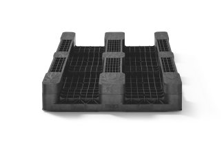 Palet plástico 1200 x 800 cerrado 3 patines heavy - 2 qp1208hx3rr cd 4 