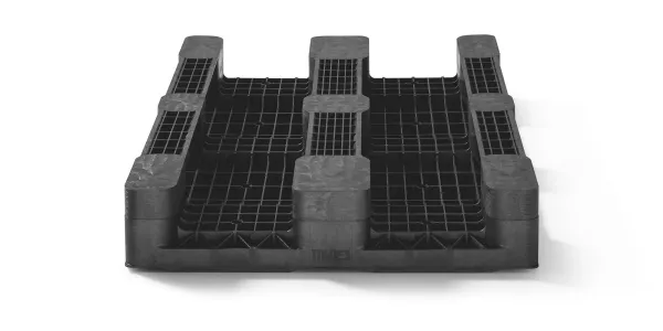 Palettes plastique 1200 x 800 plateau ferm&eacute; 3 semelles lourde - 2 qp1208hx3rr cd 4  - 2.QP1208HB3RR-CD